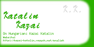 katalin kazai business card